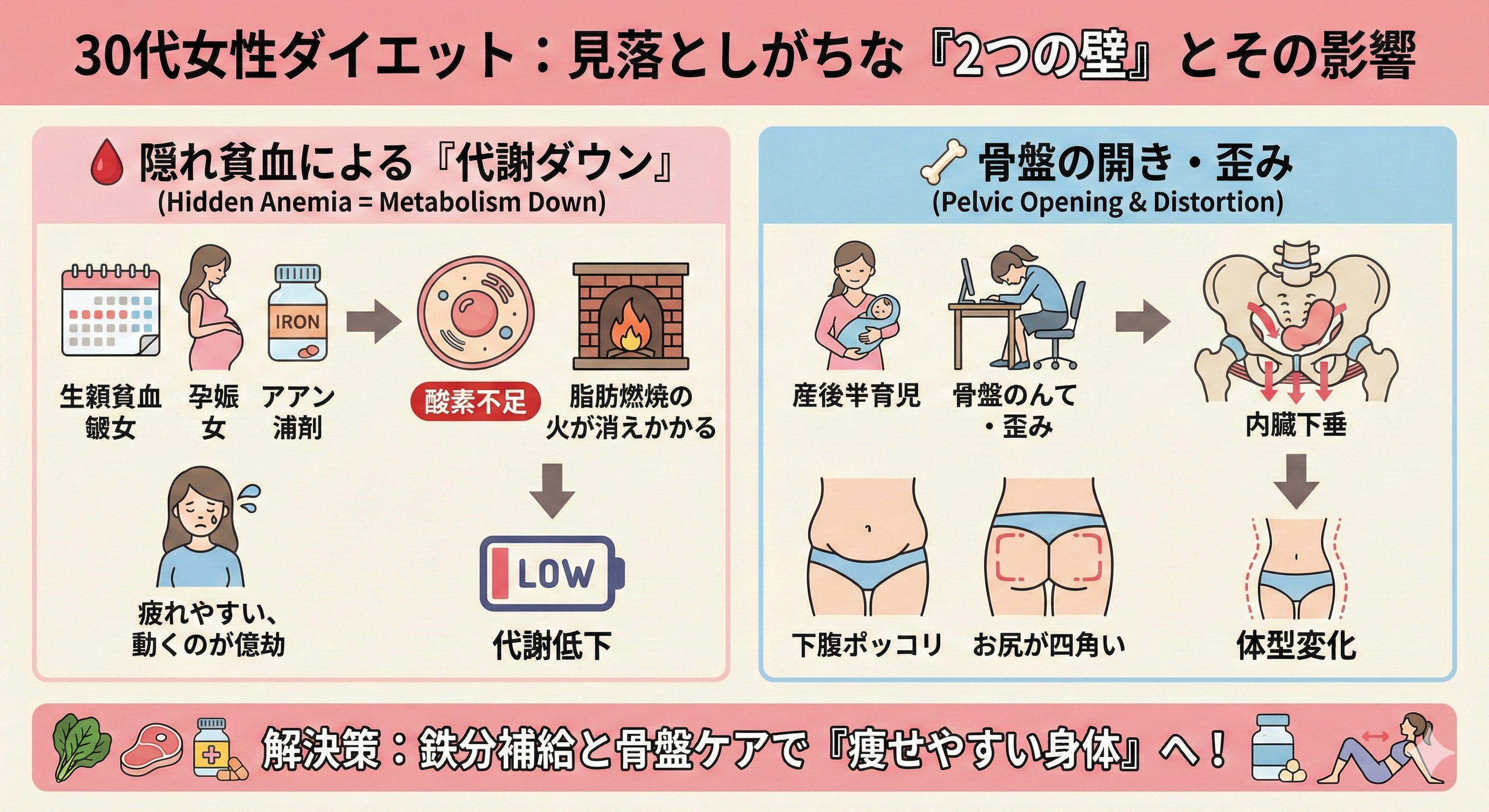 骨盤の歪みと貧血のメカニズム