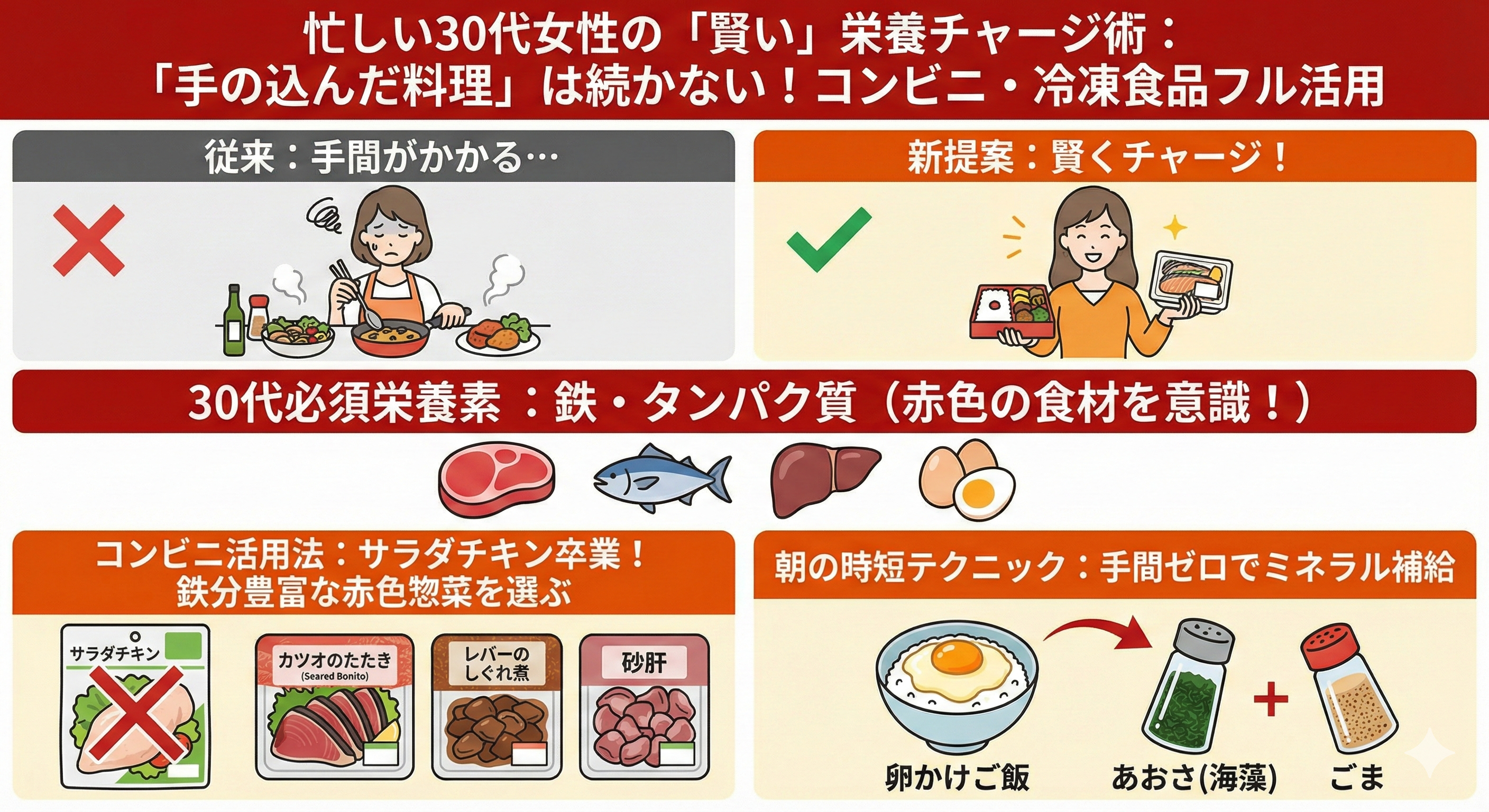 鉄分豊富な時短メニュー