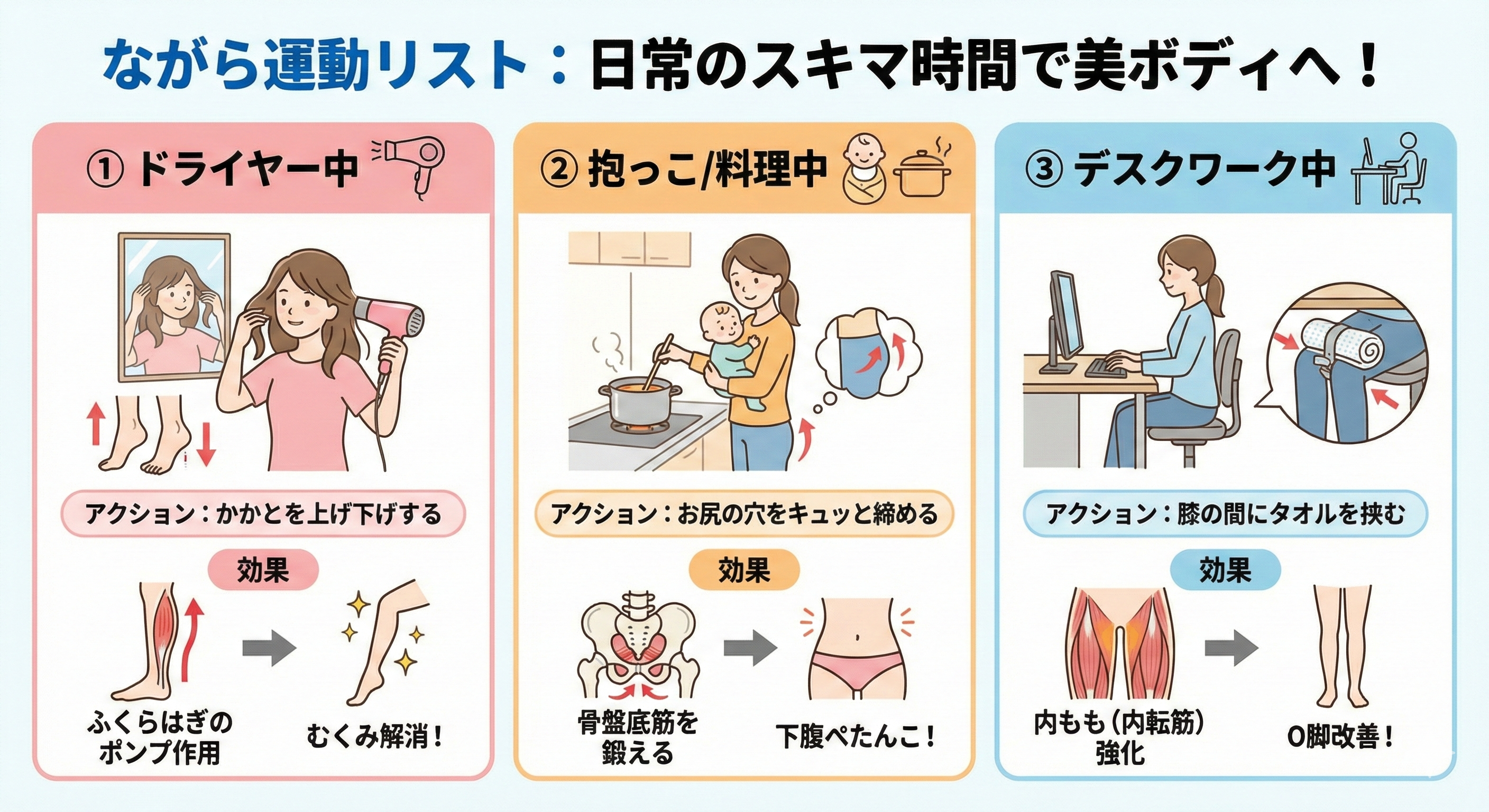 ながら運動のイラスト