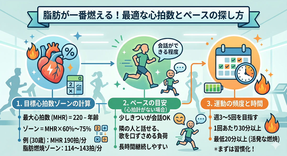 ランナーが心拍計をつけて理想的なペースで走るイメージ