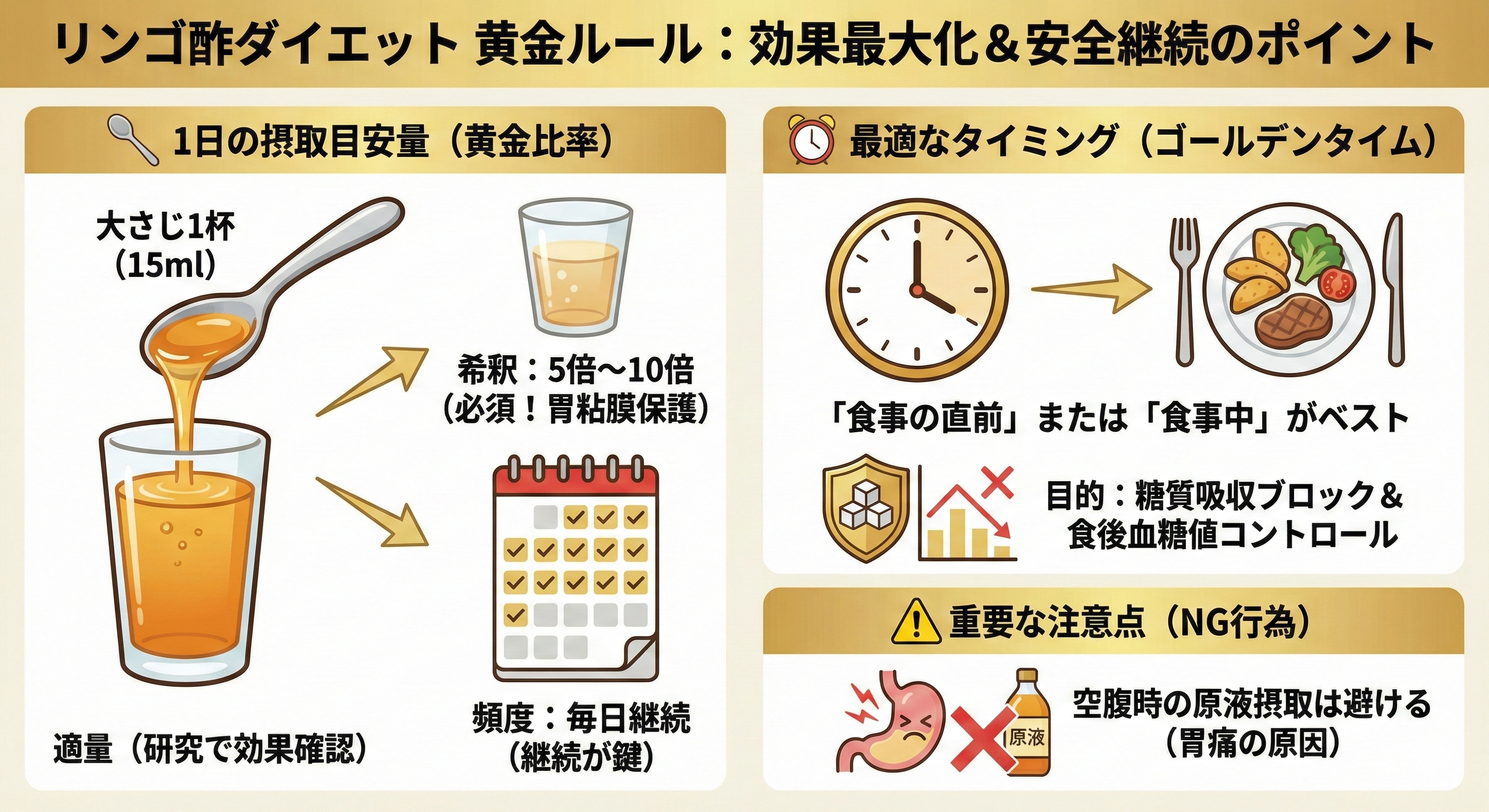 リンゴ酢の正しい割り方