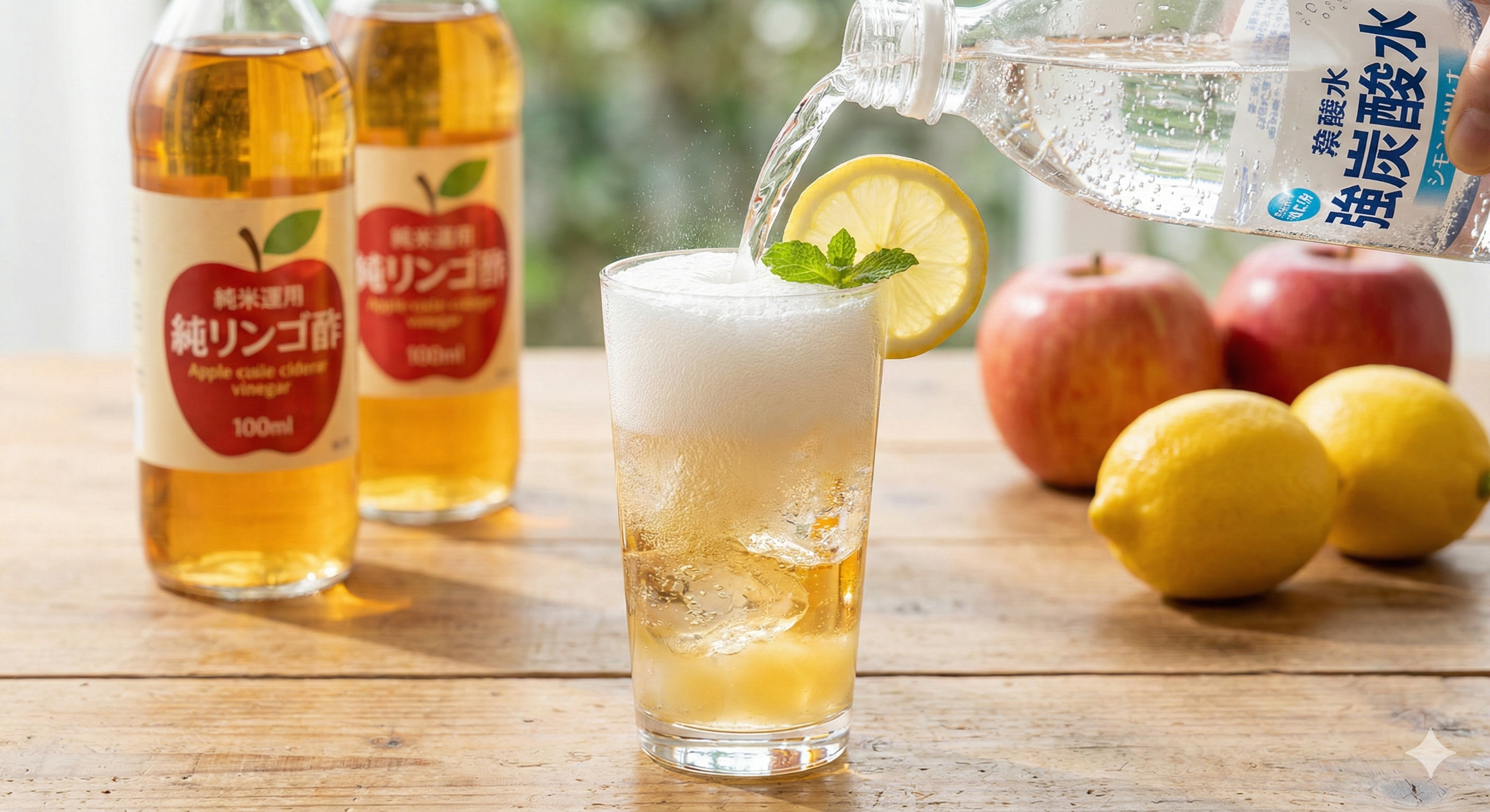 リンゴ酢ソーダ
