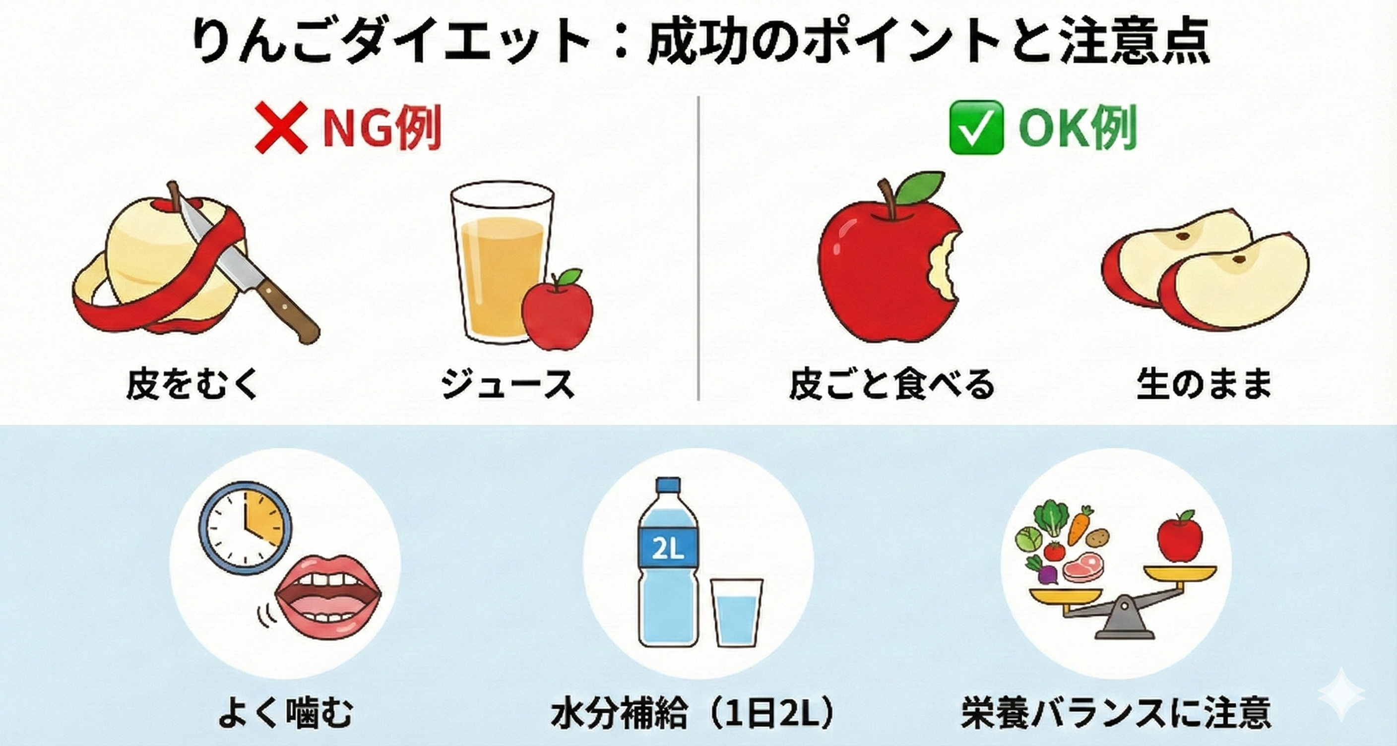 りんごダイエットの基本ルール
