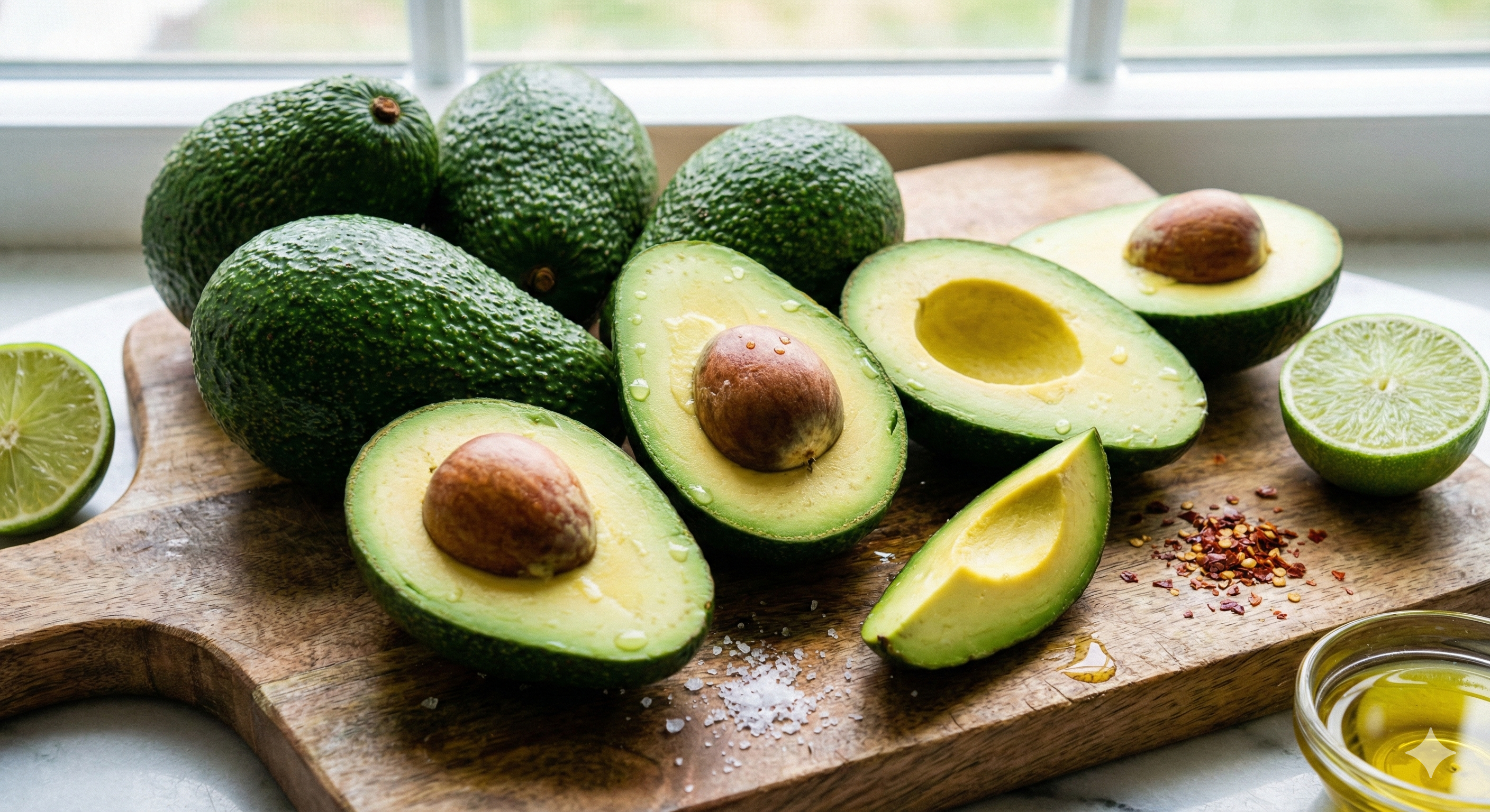 新鮮なアボカドの断面