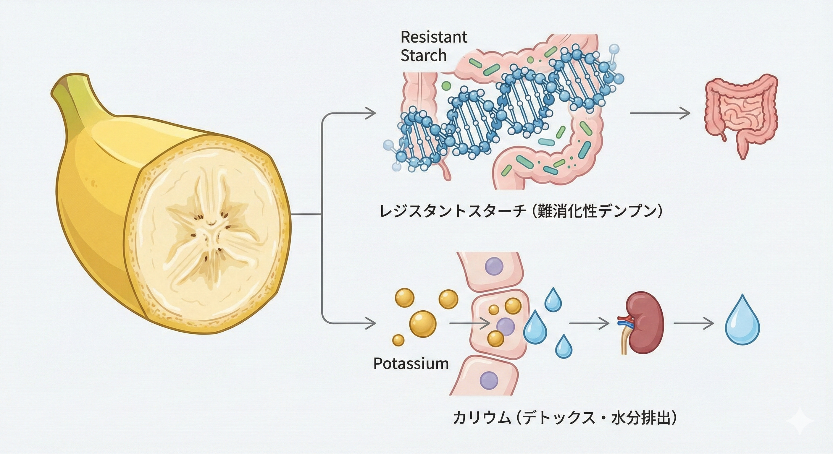 バナナの栄養成分図解