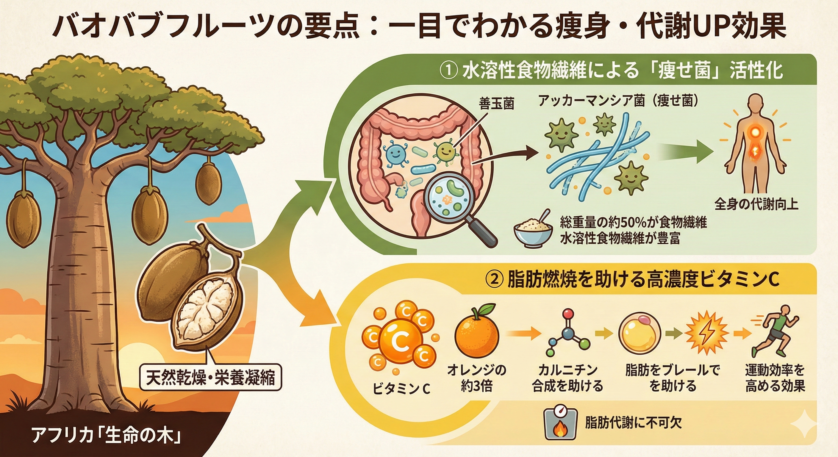 バオバブの栄養メカニズム