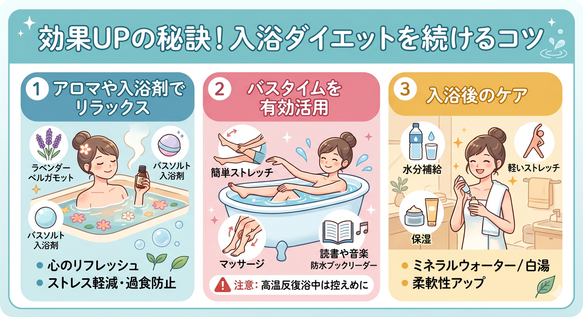 バスタイムを充実させるアロマやバスソルトなどのアイテム