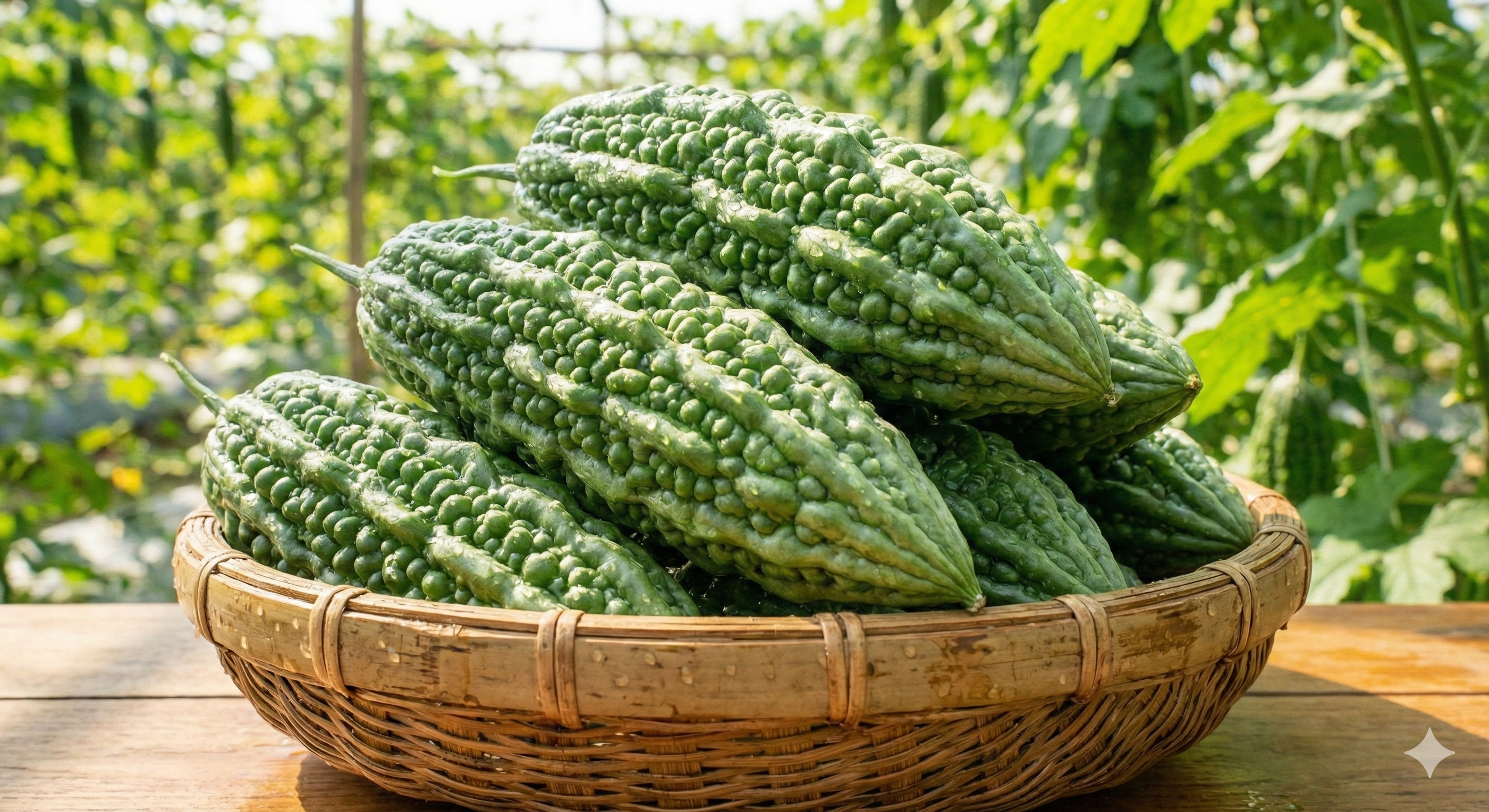 新鮮なゴーヤの画像