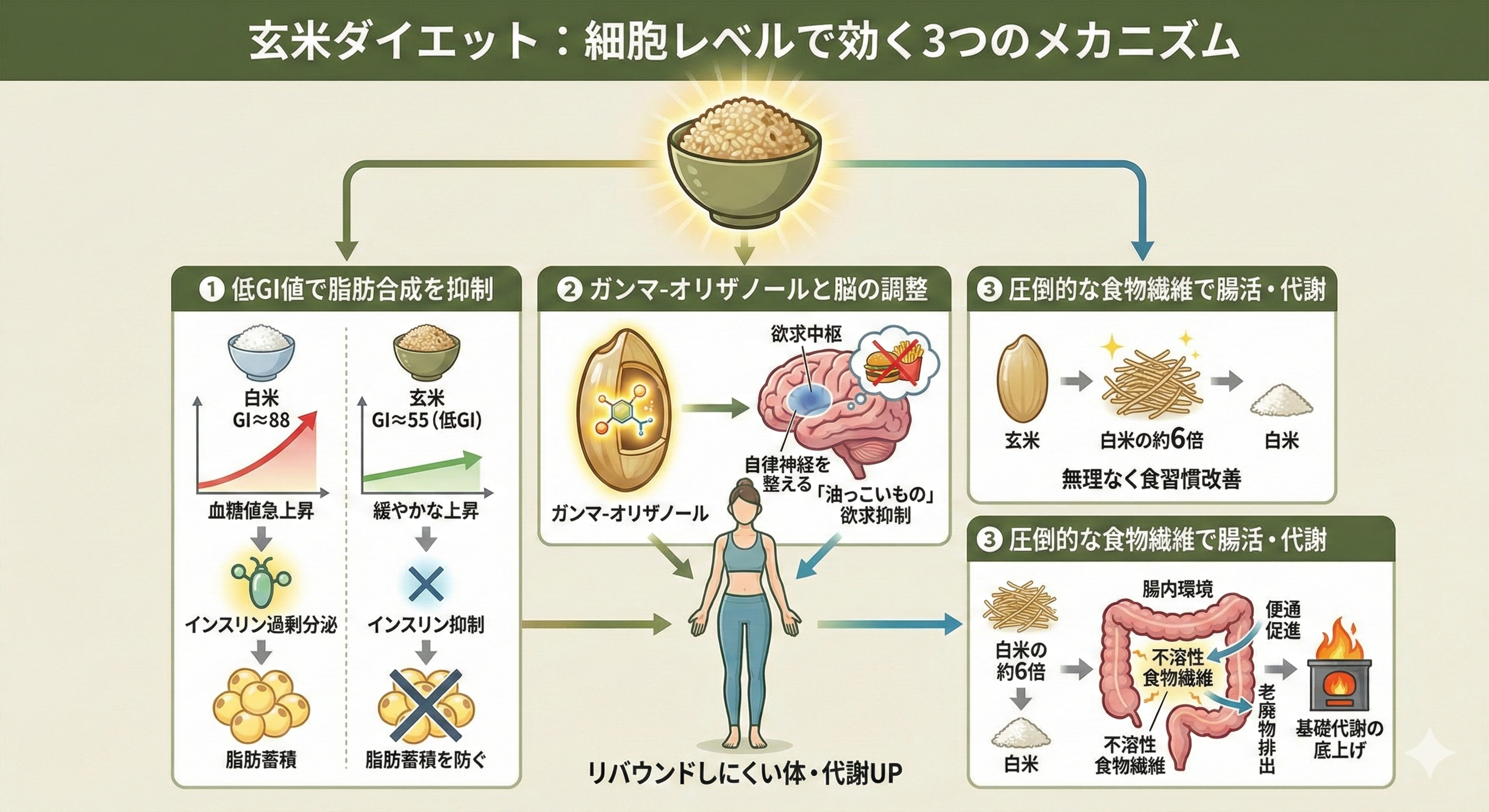 玄米ダイエットメカニズム