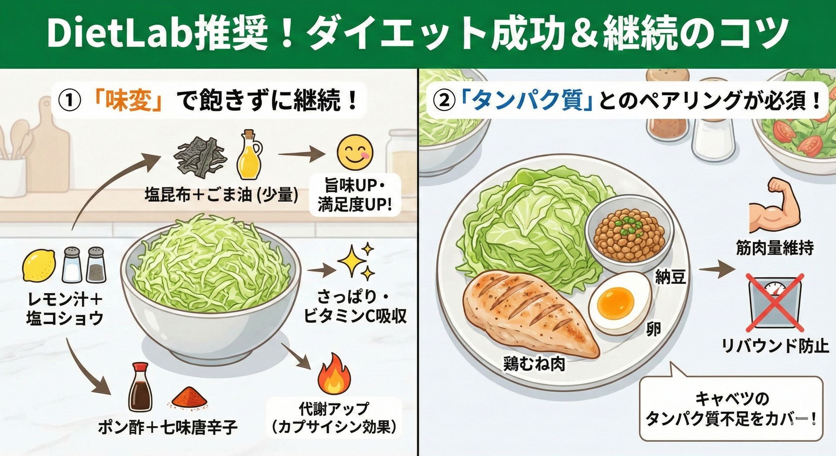 キャベツダイエットの成功のコツ