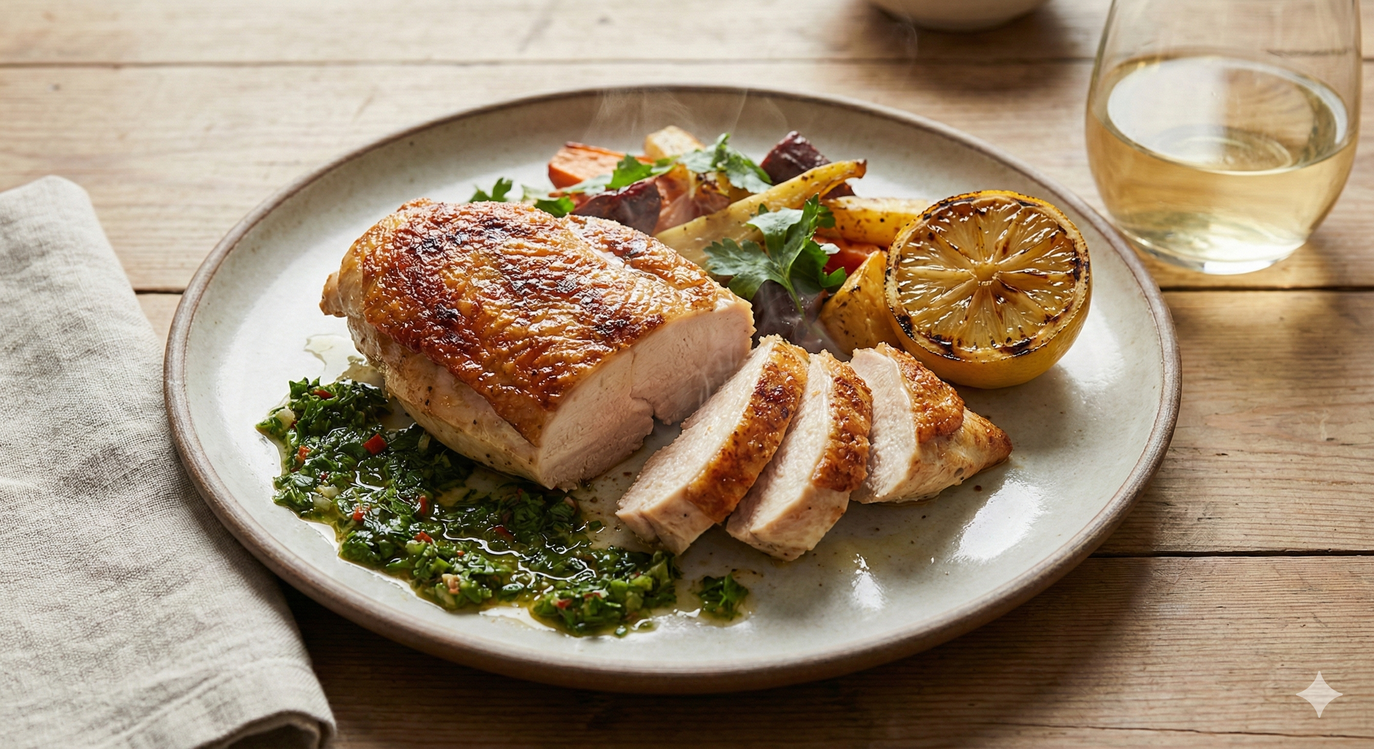 美味しく調理された鶏胸肉料理