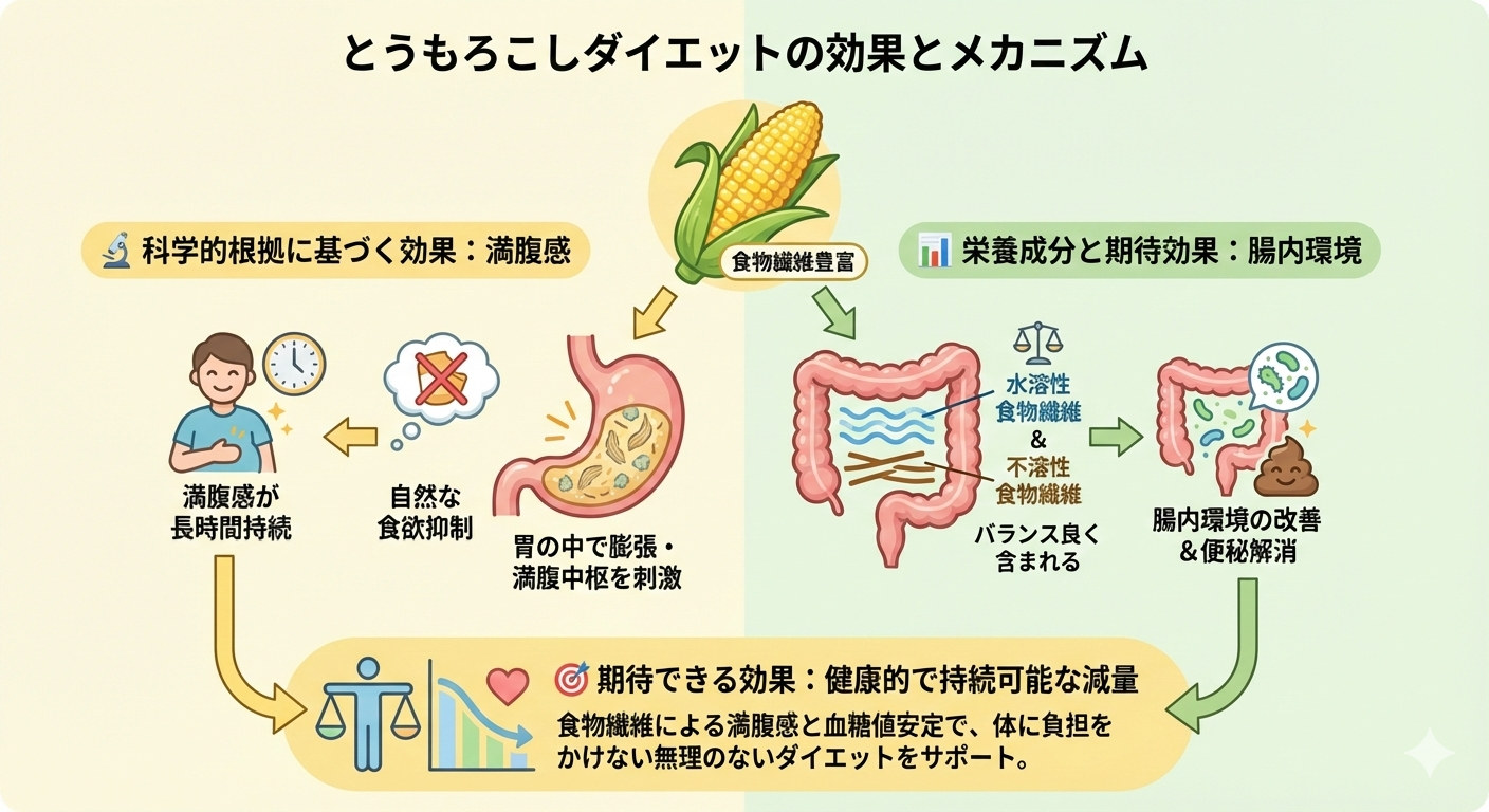 とうもろこしダイエットの効果とメカニズム