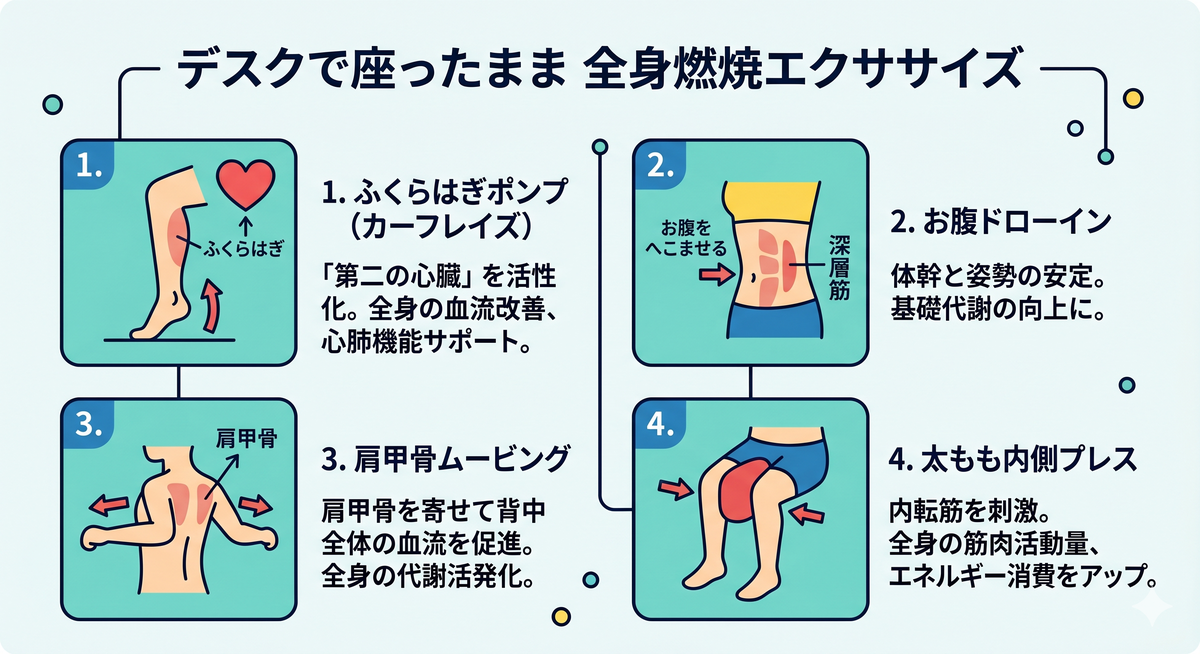 オフィスチェアでストレッチする女性