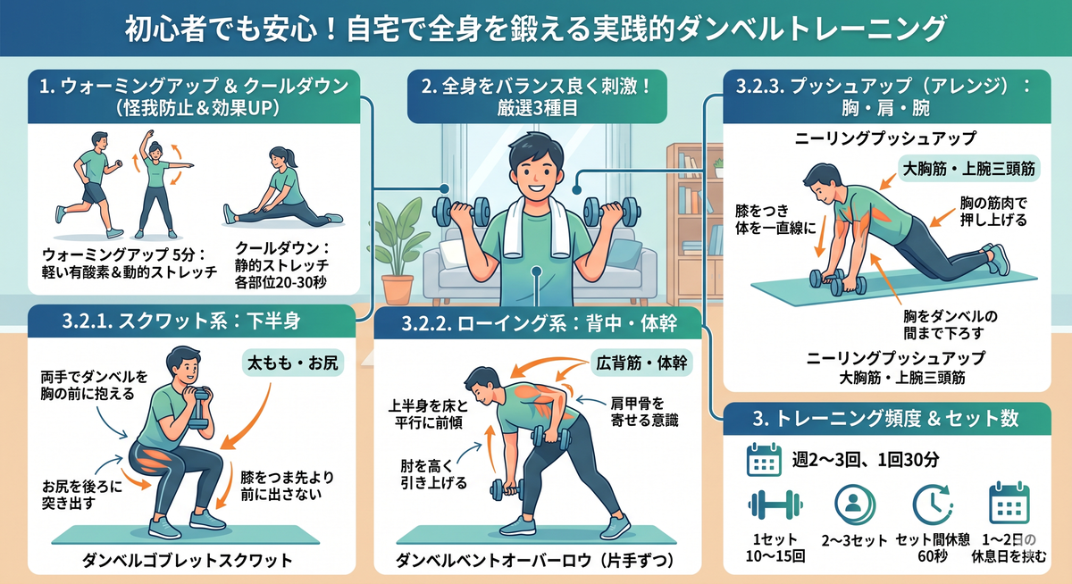 自宅でのダンベルトレーニング