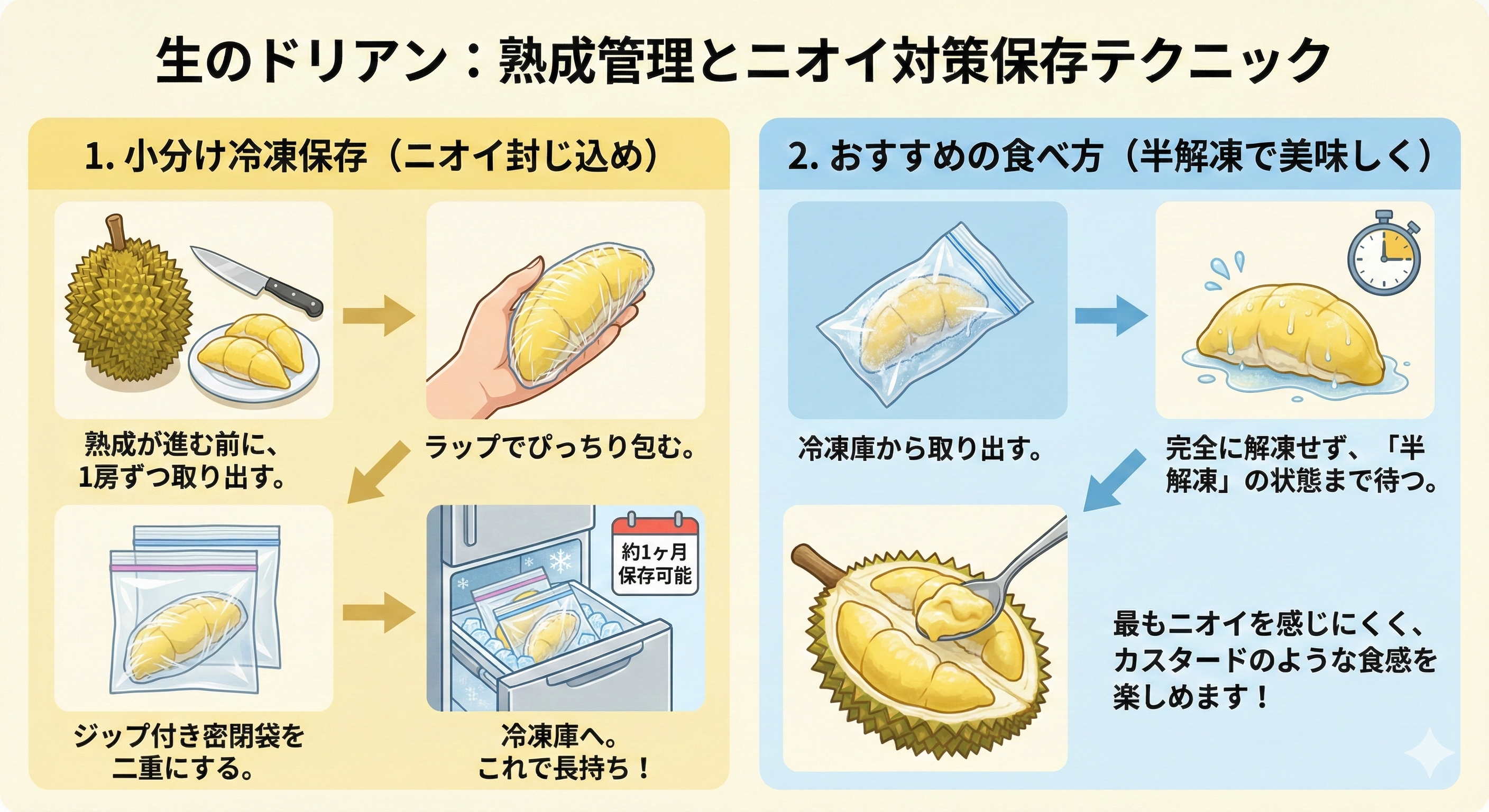 ドリアンダイエット体調管理のポイント解説図