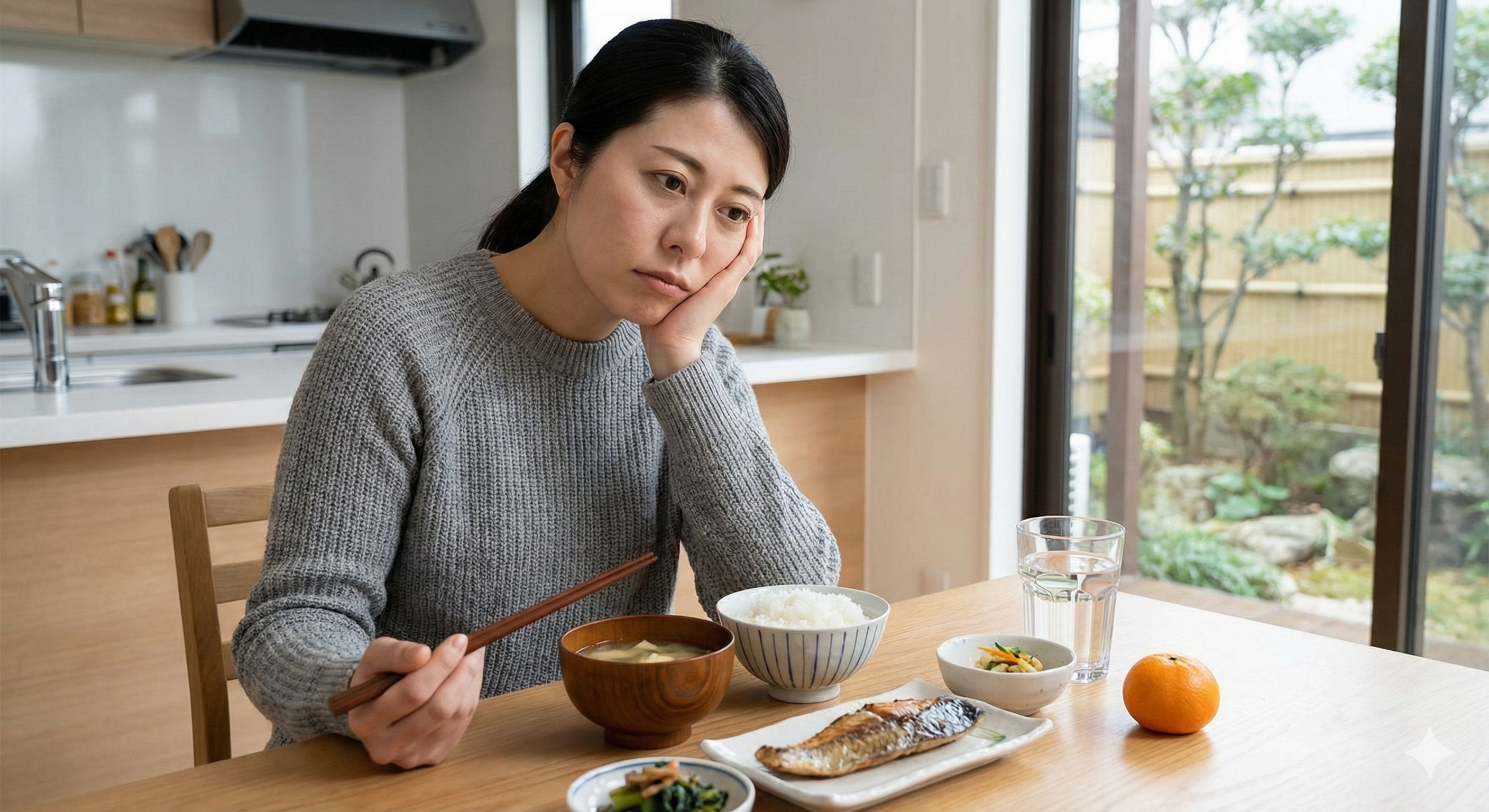 食欲不振の女性