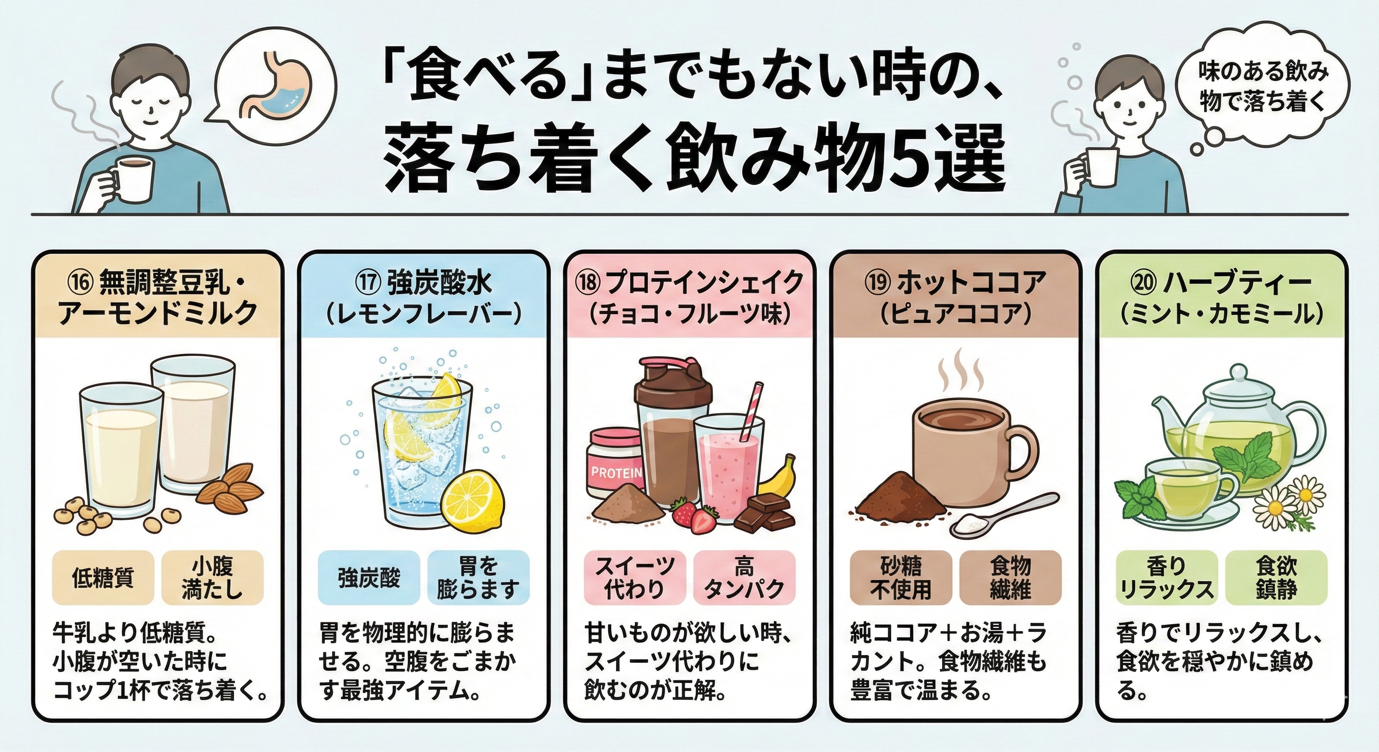 満足感のある飲み物のイメージ