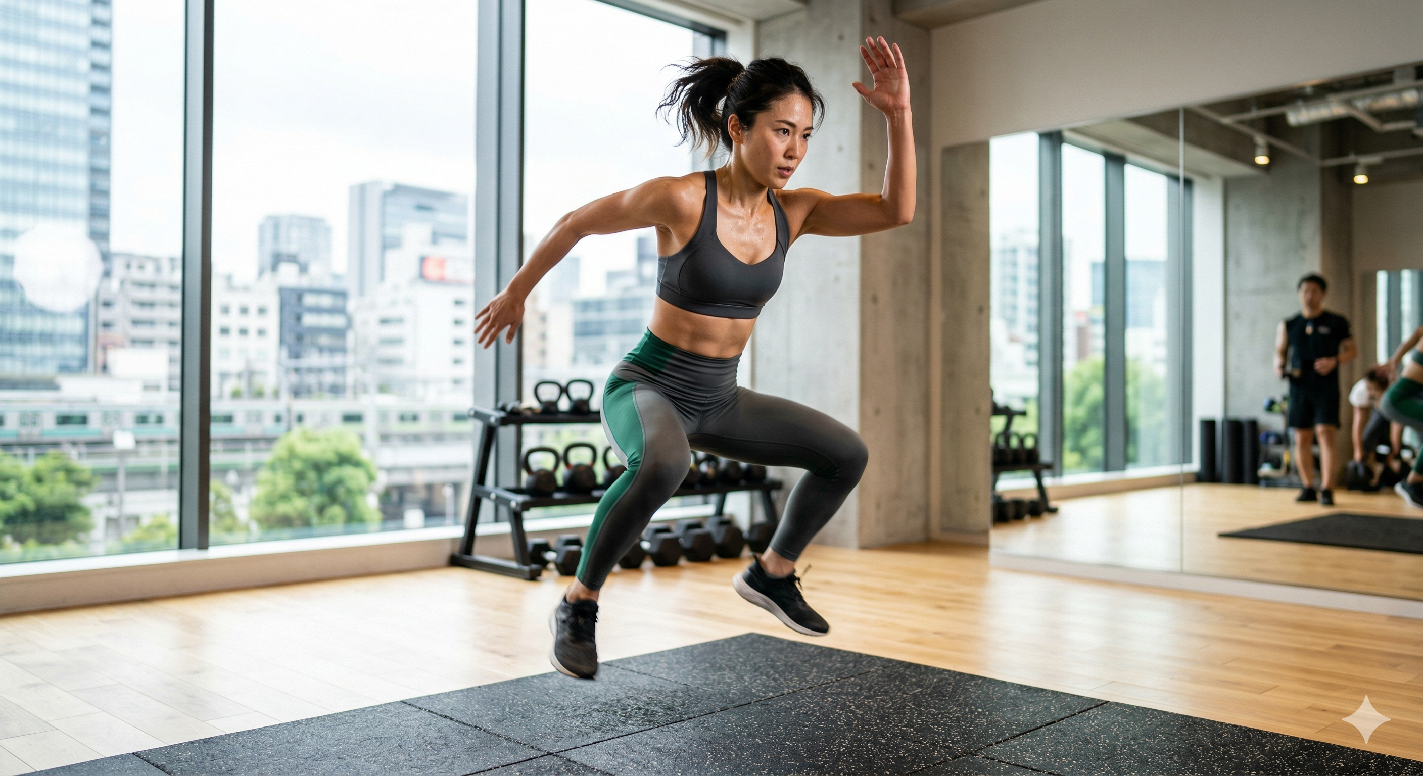自宅でHIITに励む男女のイメージ