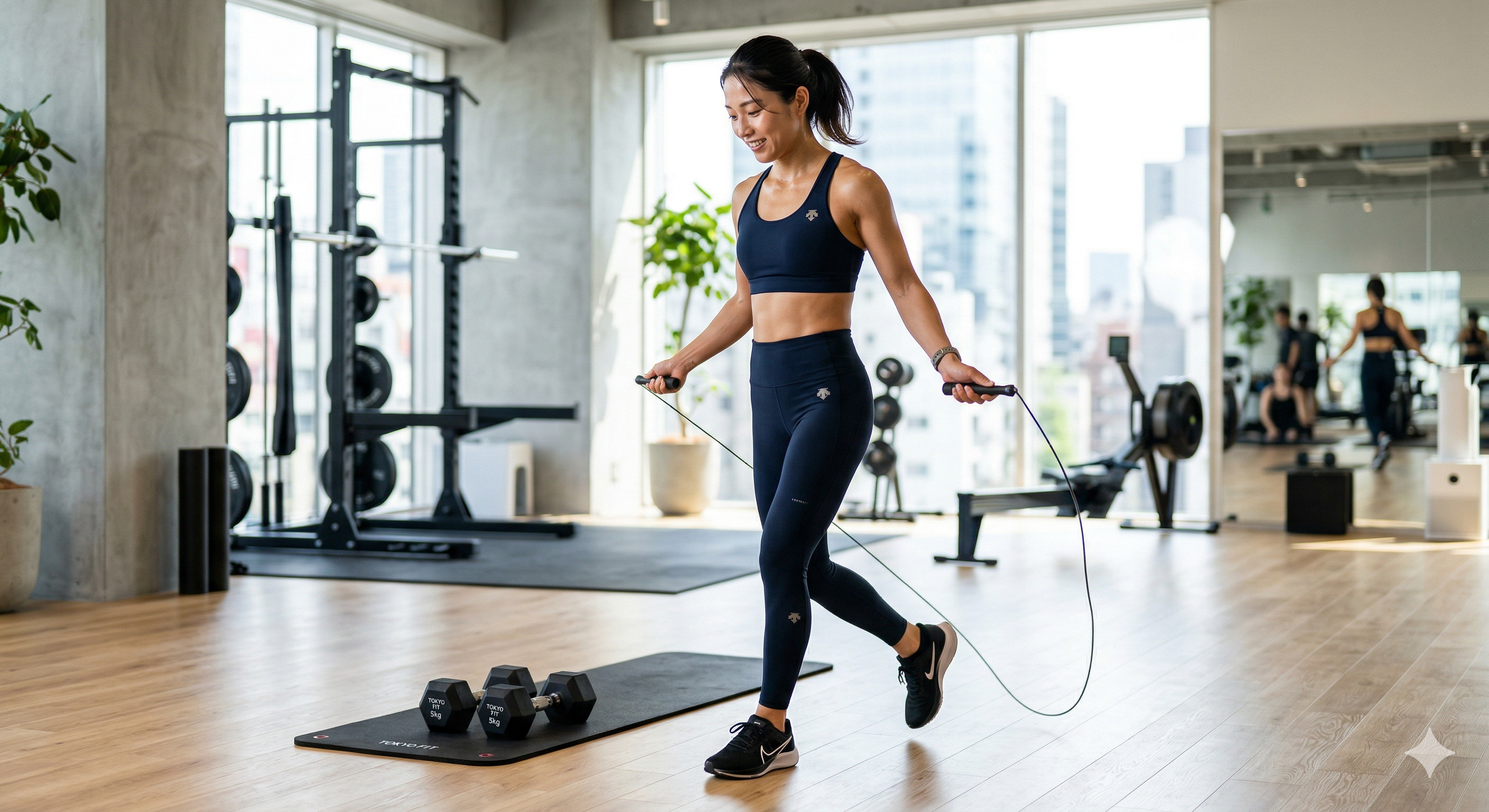 筋トレと有酸素運動を組み合わせたトレーニングをする人のイメージ