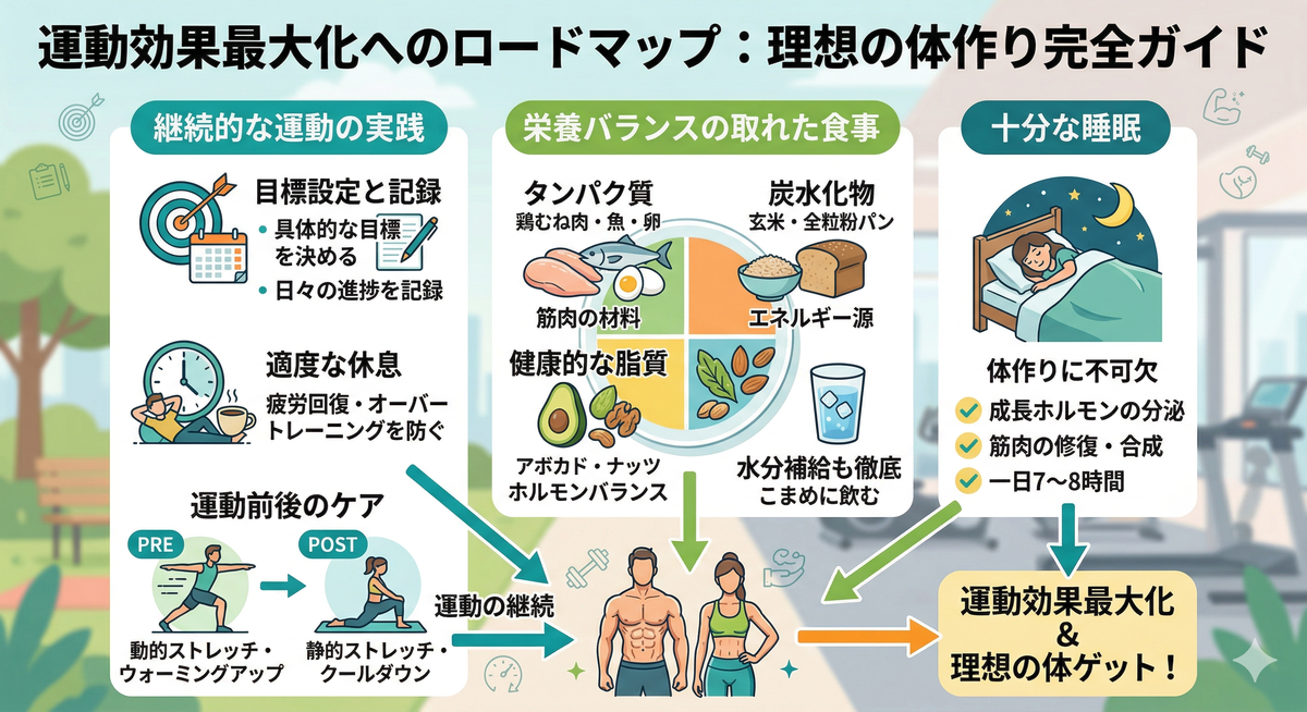 ジムで筋トレと有酸素運動に取り組む初心者向けのトレーニング計画表