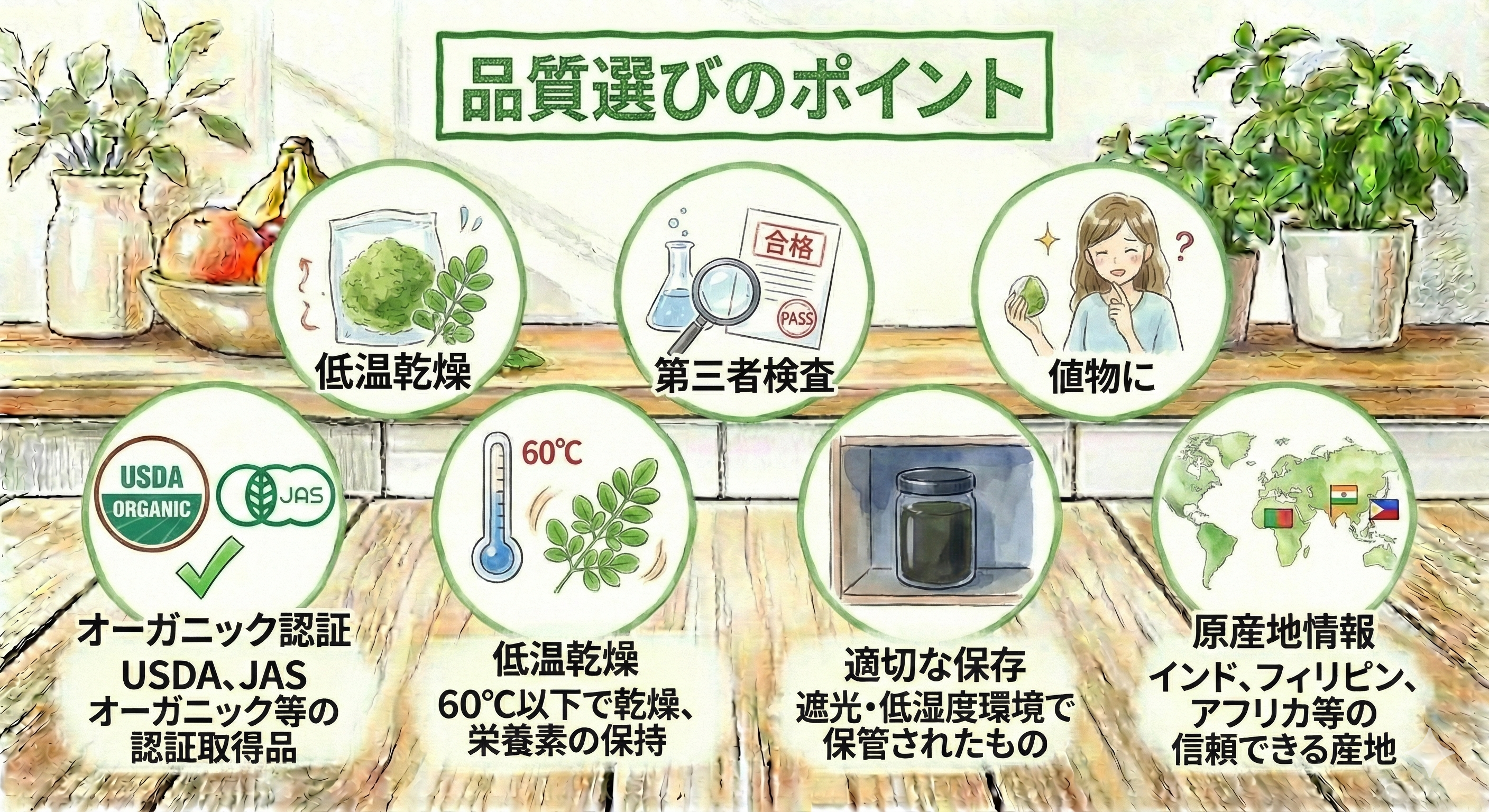 モリンガ品質選びのポイント