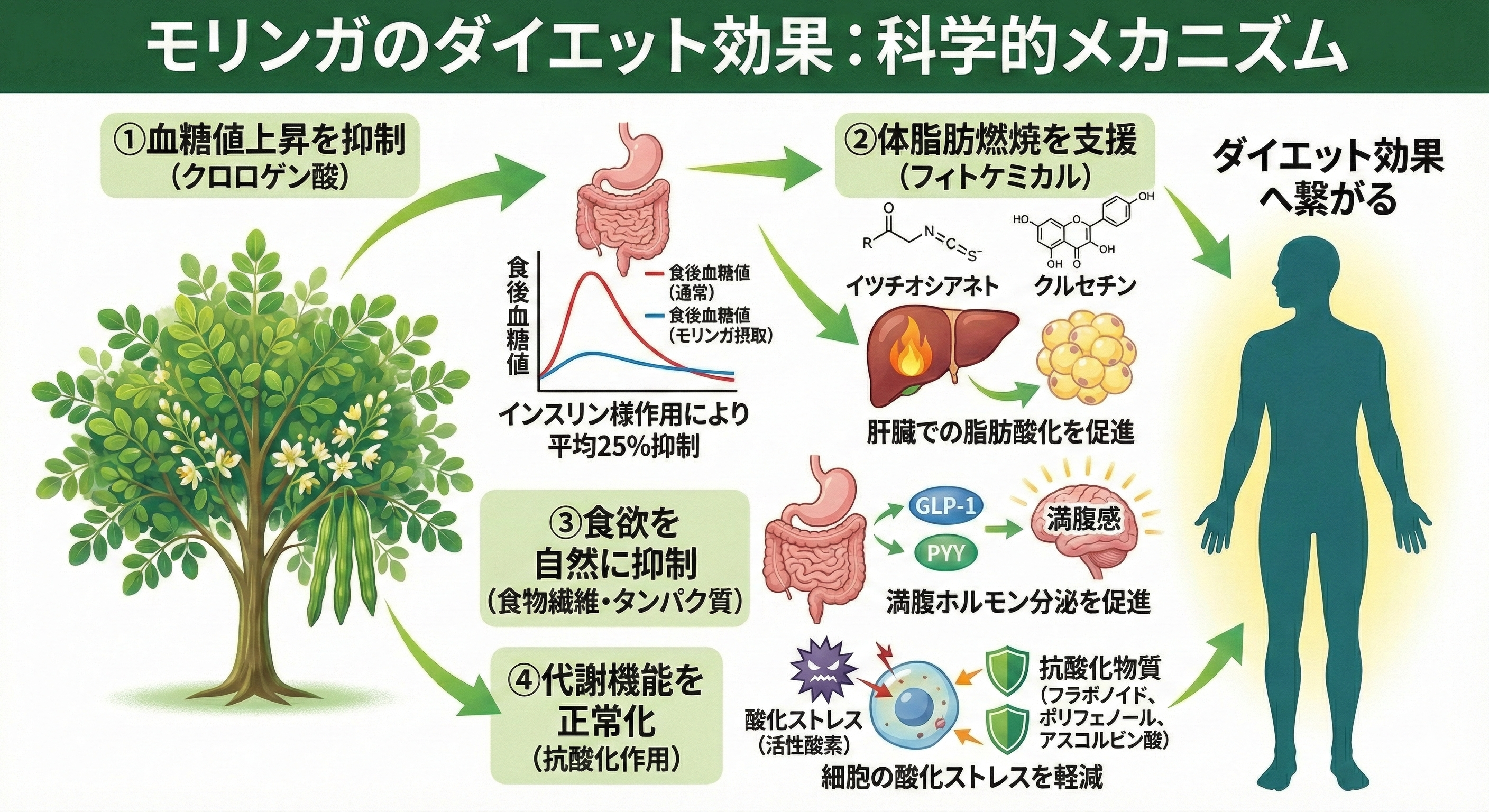 モリンガダイエットの科学的メカニズム図解