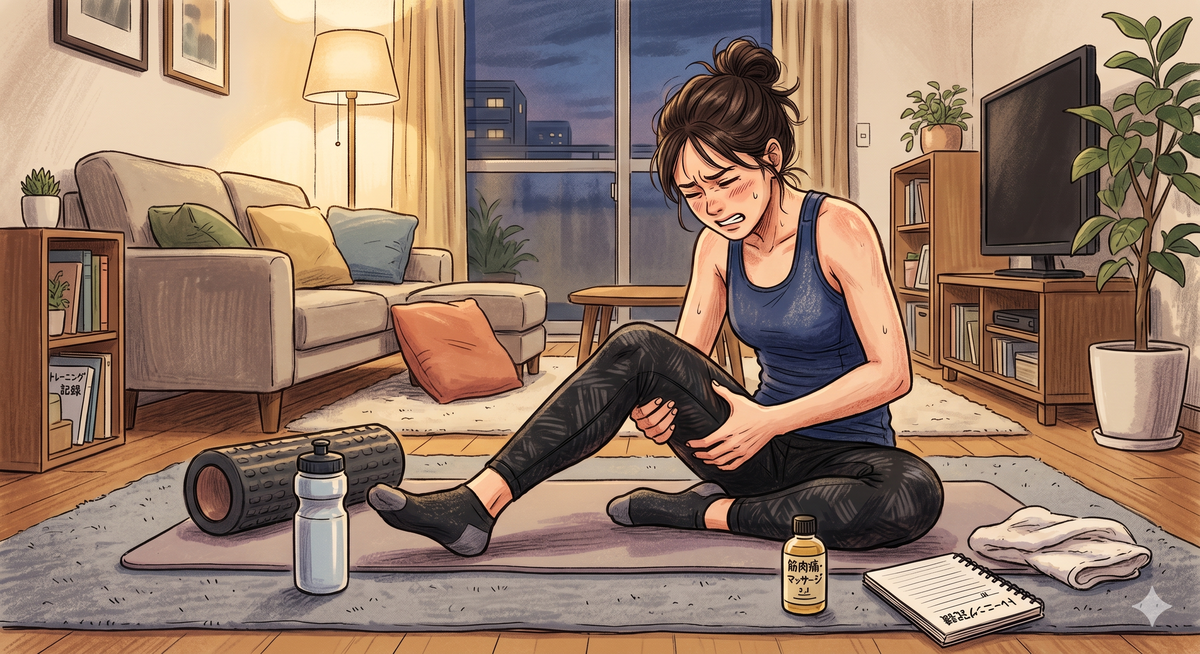 筋肉痛で悩む人のイラスト