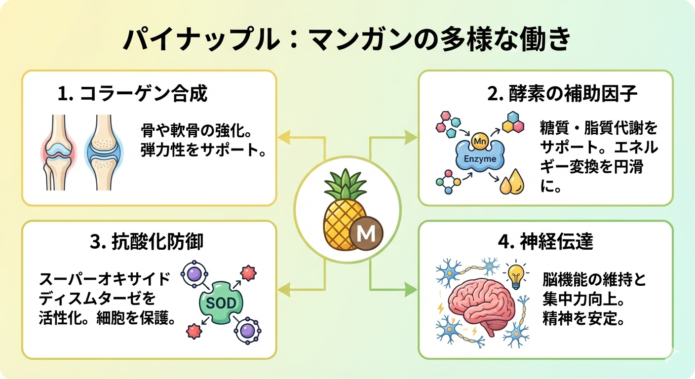 【図解】マンガンの骨・筋肉サポート