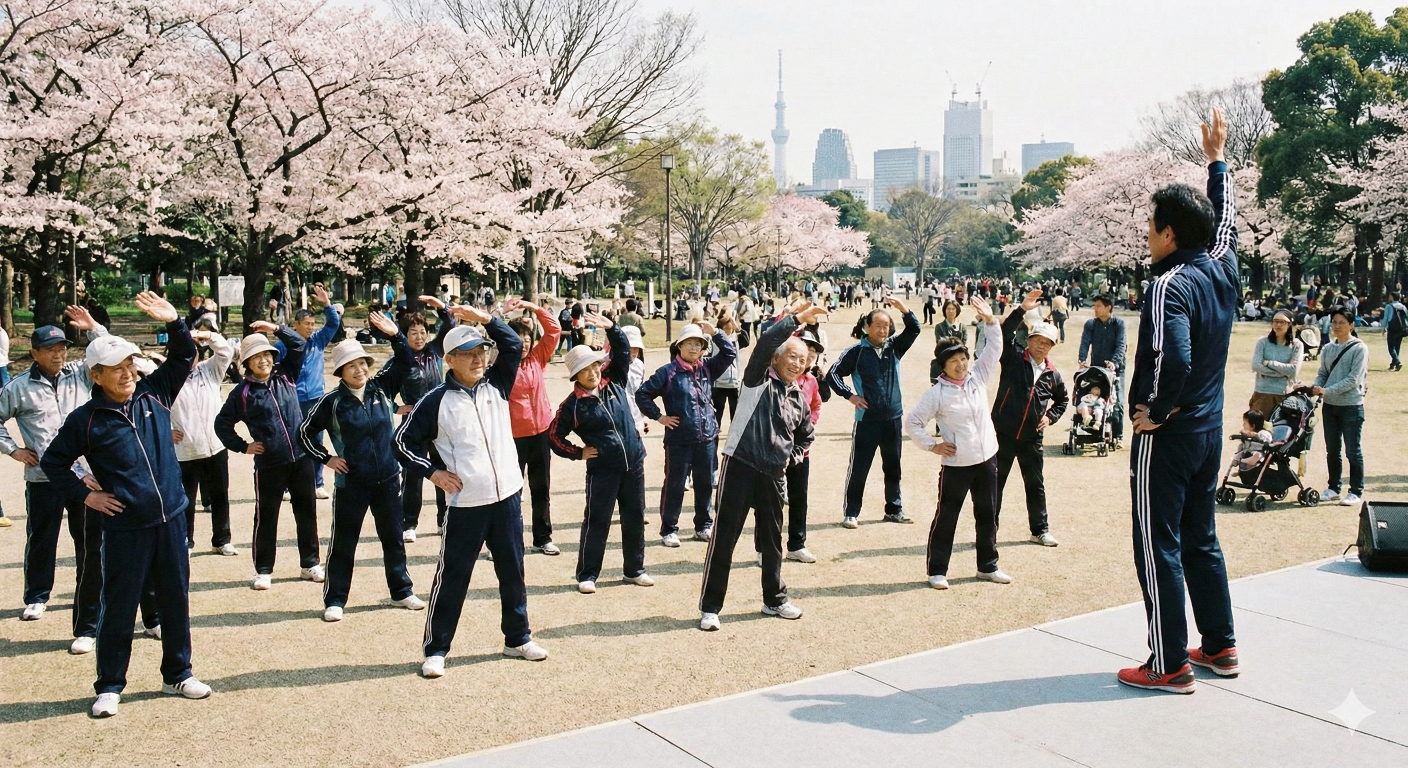軽い運動と食事のセット