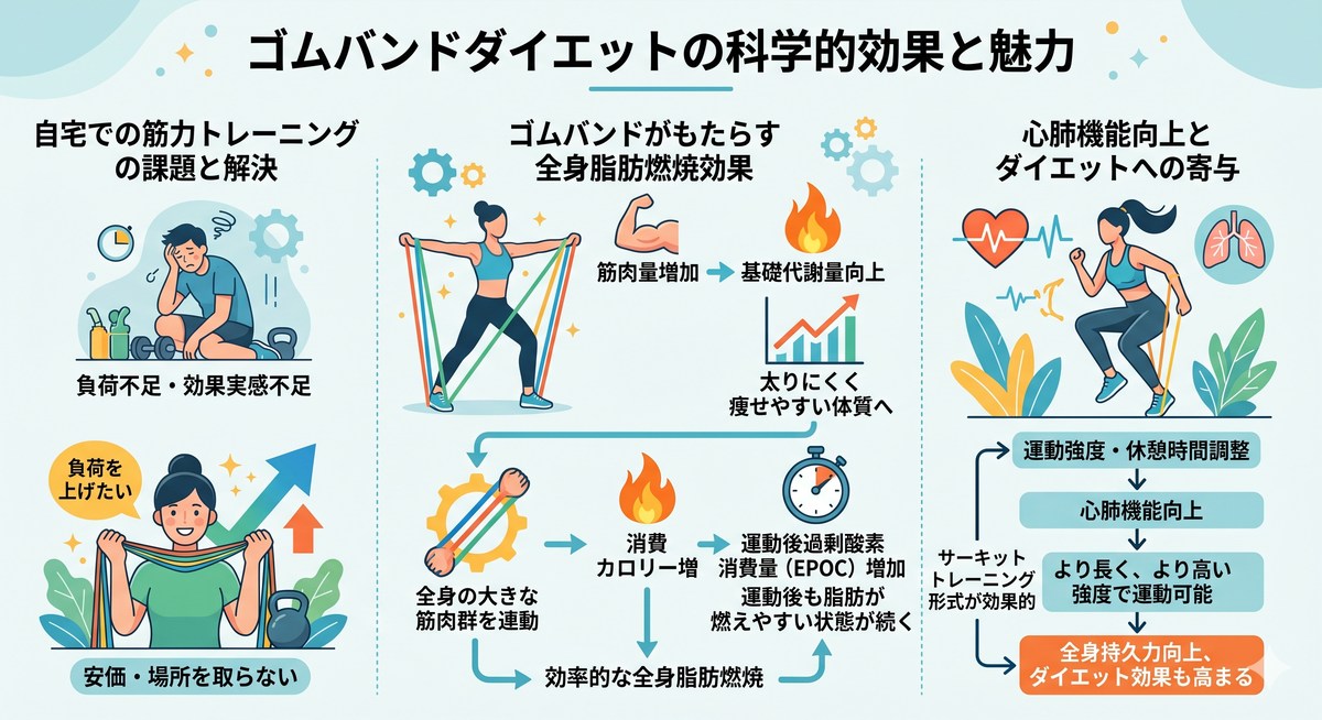 ゴムバンドを使った全身運動の効果