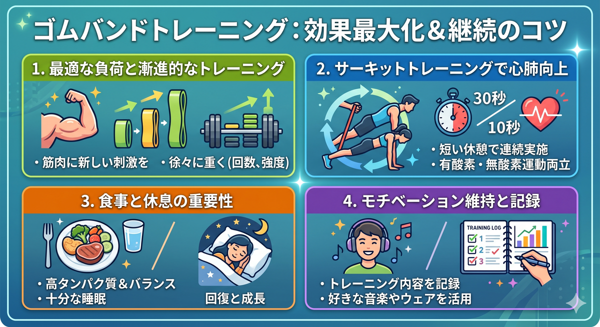ゴムバンドトレーニングのモチベーション維持