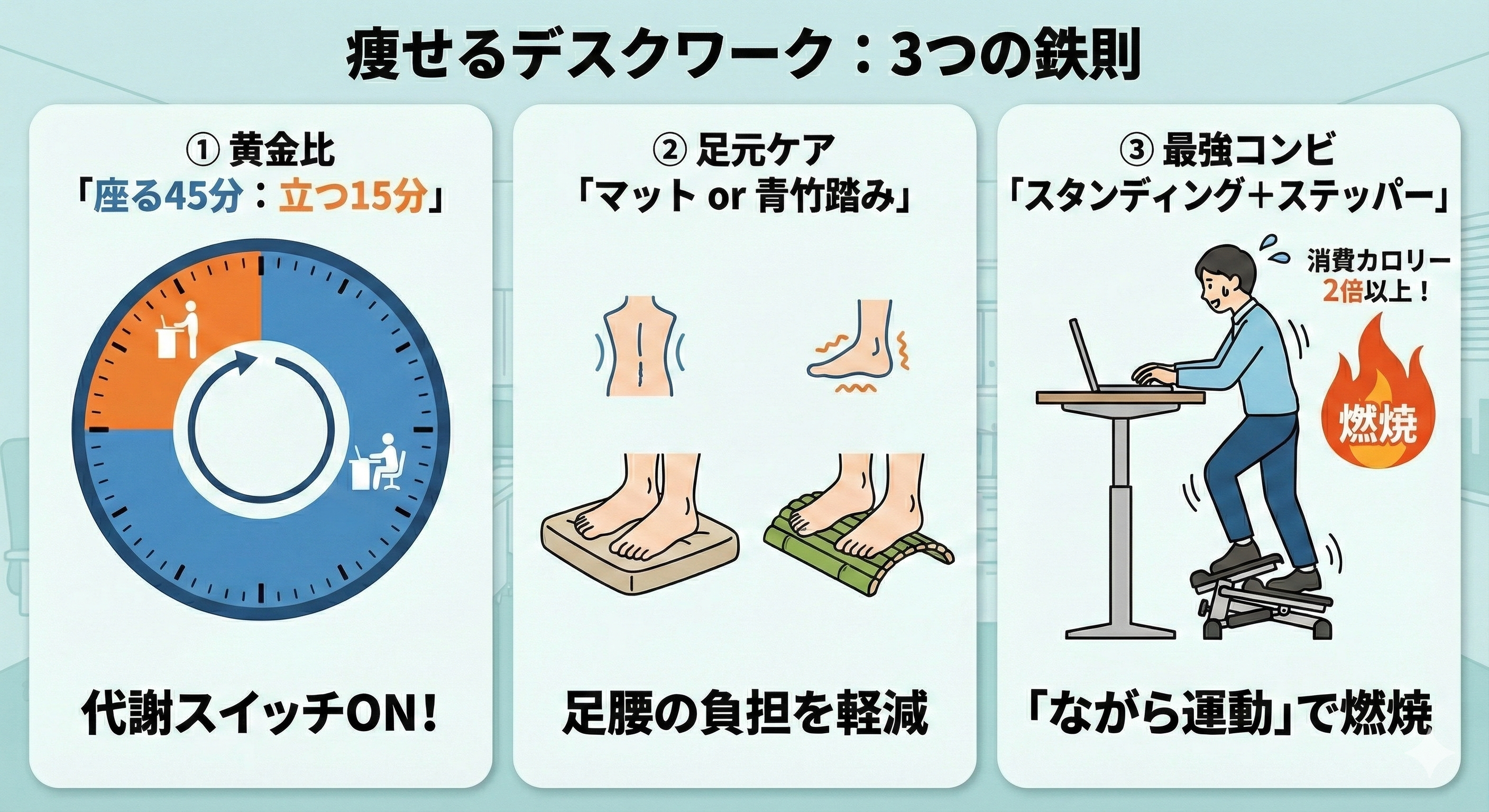 ステッパーやマットを活用した理想的な環境