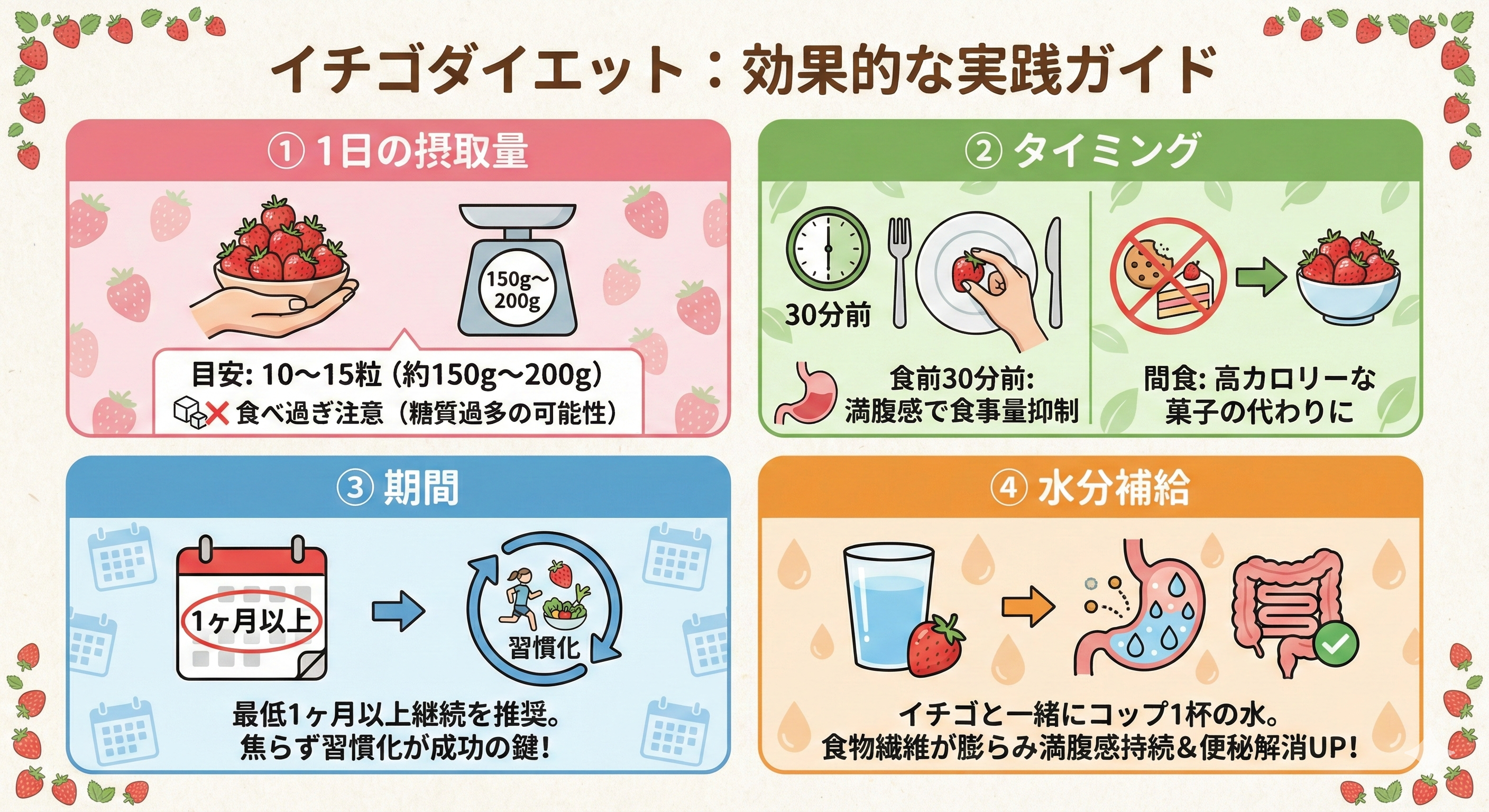 イチゴダイエットの正しいやり方