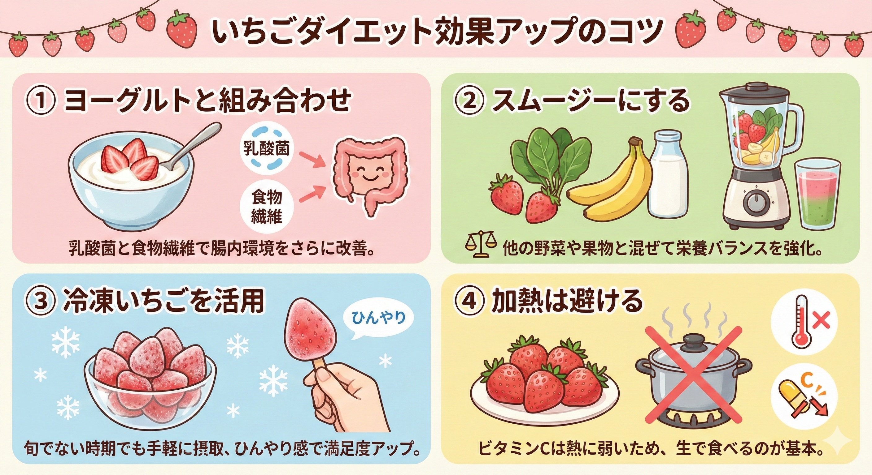 イチゴダイエットの成功のコツ