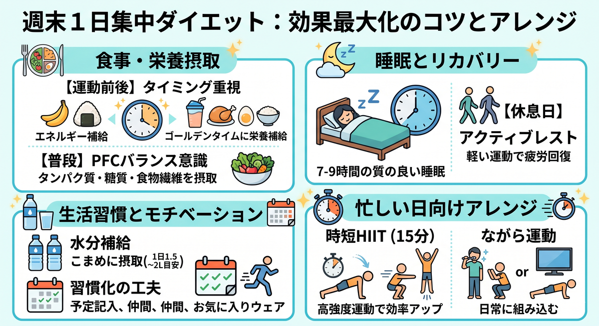 健康的な食事と睡眠のイラスト